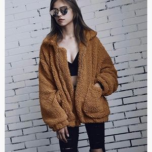 Shearling oversized coat